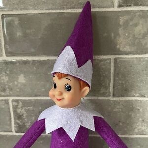 Purple Elf Doll, Christmas Cadets Posable Holiday Elves